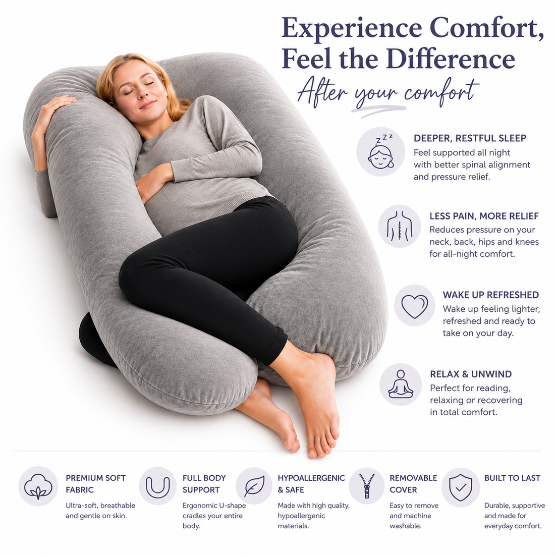 Pregnancy Full Body Pillow AUS Made