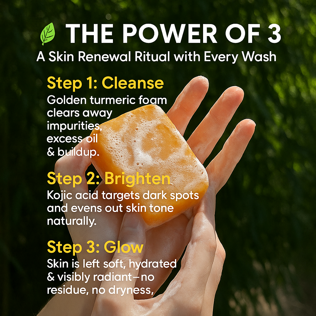 Lemon turmeric & kojic-acid brightening soap
