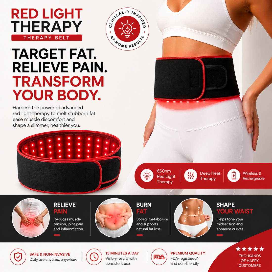 Red Light Therapy Slimming Belt | Tone, Shape & Relax