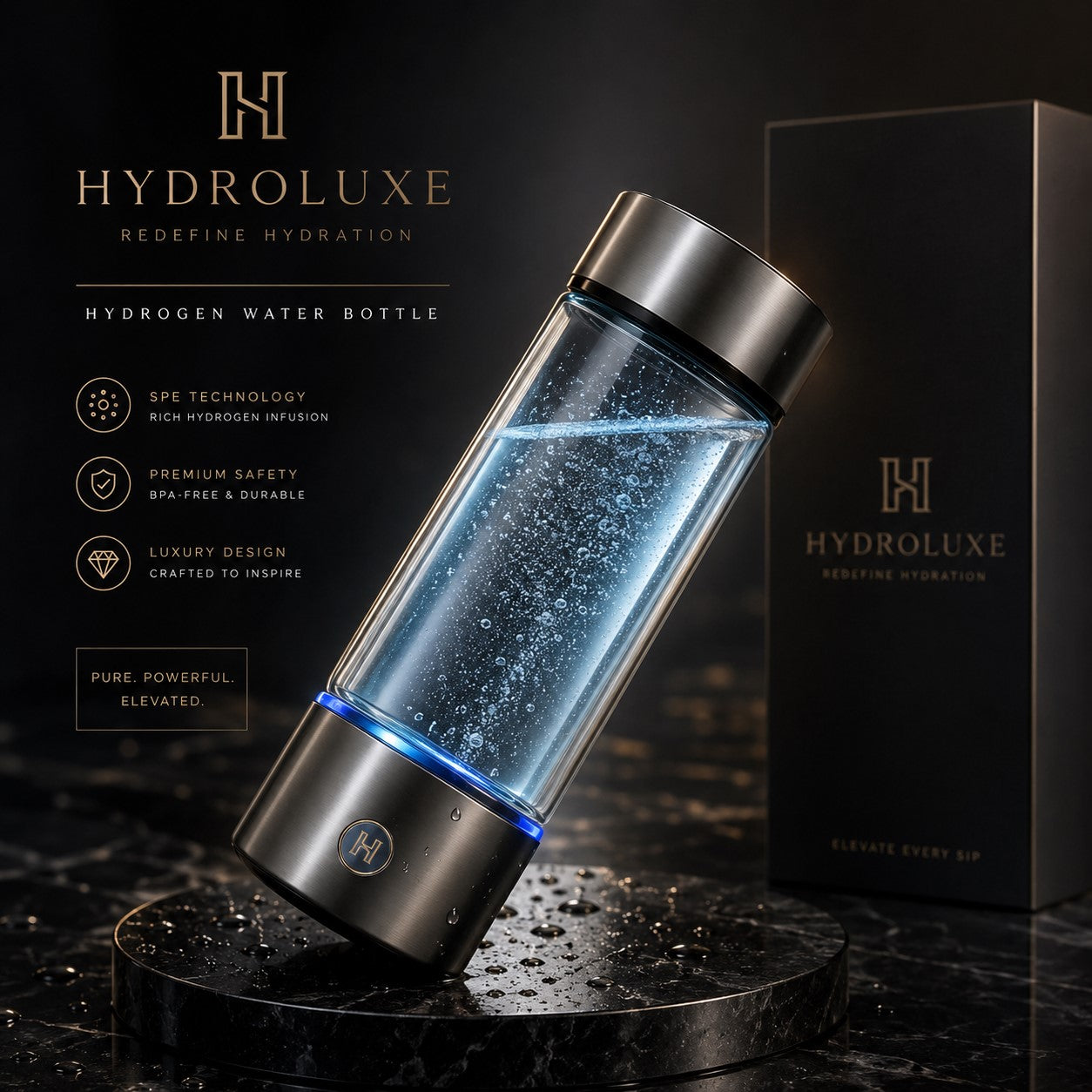 Hydrogen Generator Water Bottle