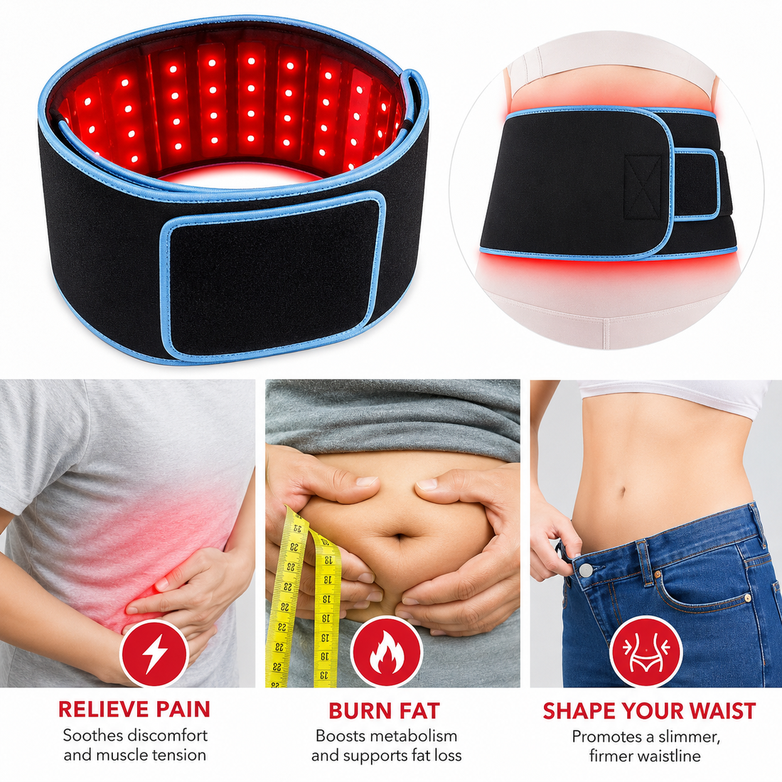 Red Light Therapy Slimming Belt | Tone, Shape & Relax